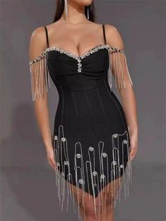 Stunning Dub Bodcon Hnav Nrog Crysta